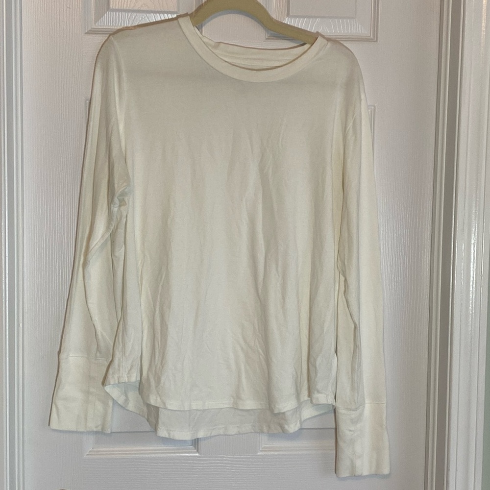 Gap Women's long sleeve white crewneck tee plus size XXL